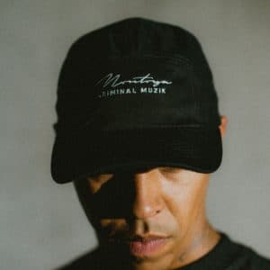 Chapéu preto com bordado branco Montoya Criminal Muzik
